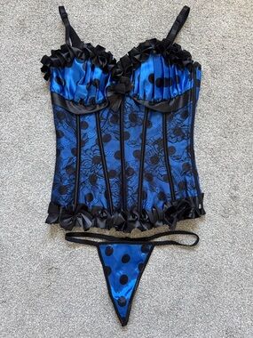 Satin Corset/Lace Set